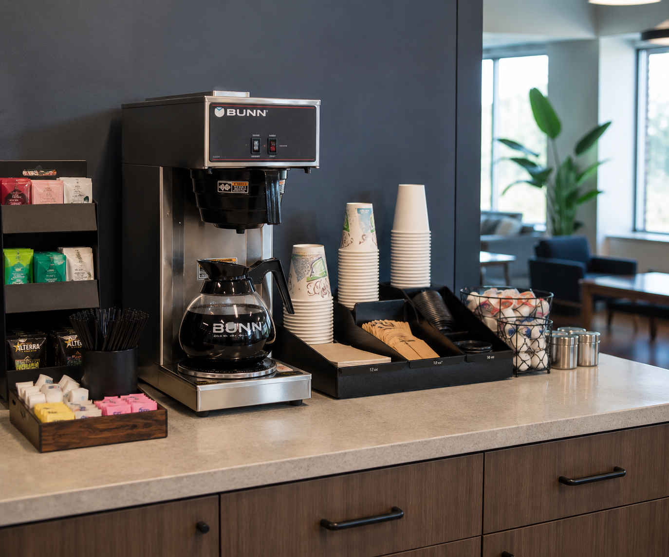 BUNN VP Series pourover coffee brewer in office breakroom